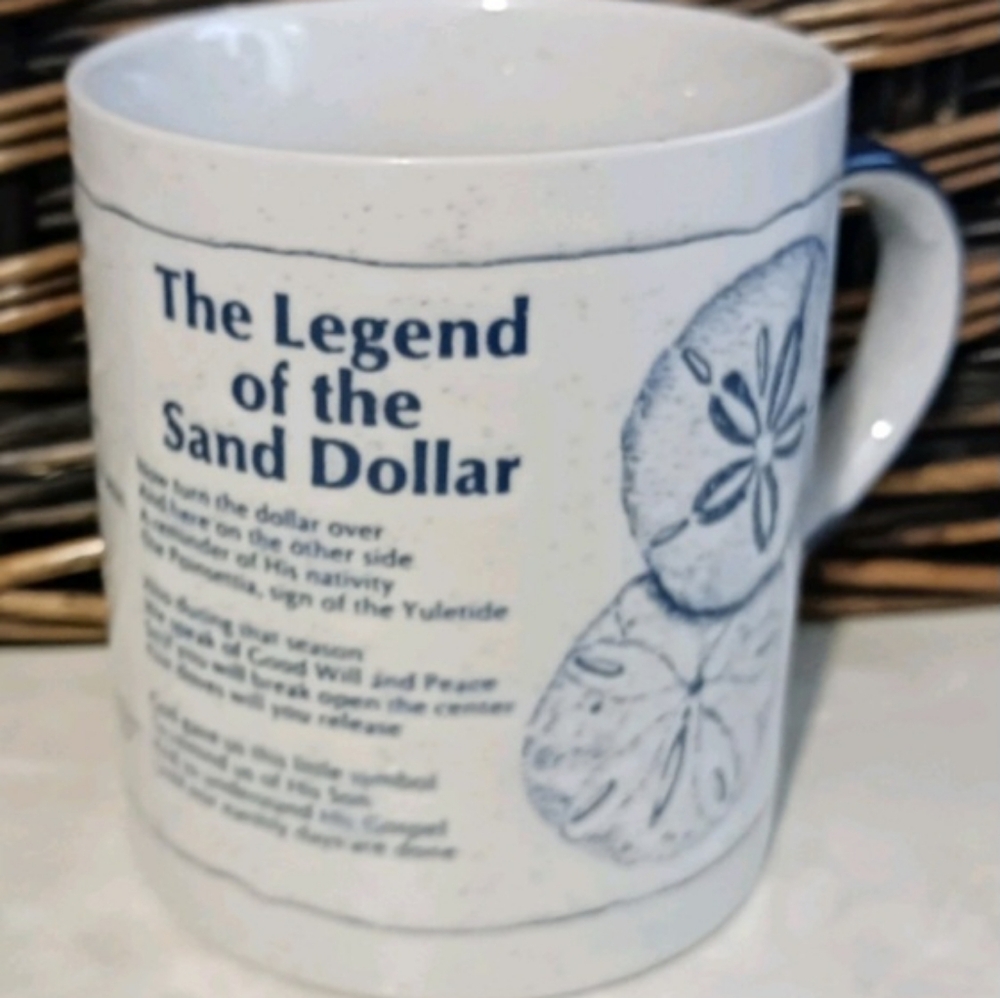 EUC The Legend Of The Sand Dollar Coffee Cup Mugs 10 Ozs. #110